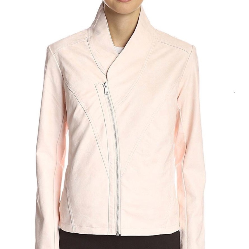 🆕 Sam Edelman Dusty Rose Faux Leather Jacket NWT - Picture 2 of 8